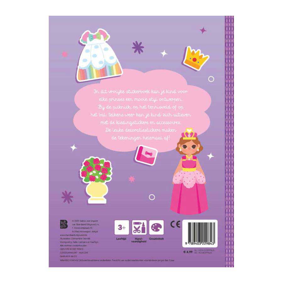 Stickerboek Fashionistas Junior Prinsessen - 150 Stickers