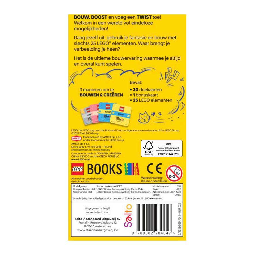 Lego ReCreate Activity Cards Huisdieren