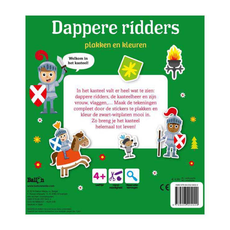 Kleur- en Stickerboek Dappere Ridders