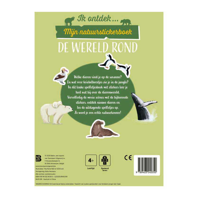 Mijn Natuurstickerboek - De Wereld Rond
