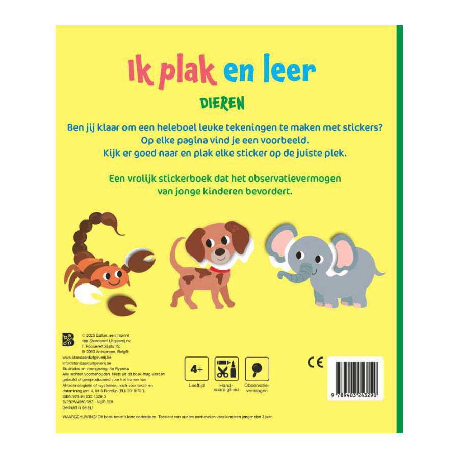 Ik Plak en Leer - Dieren 4-5 jaar