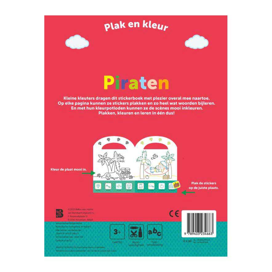 Étui à autocollants Stick and Color Pirates 3+