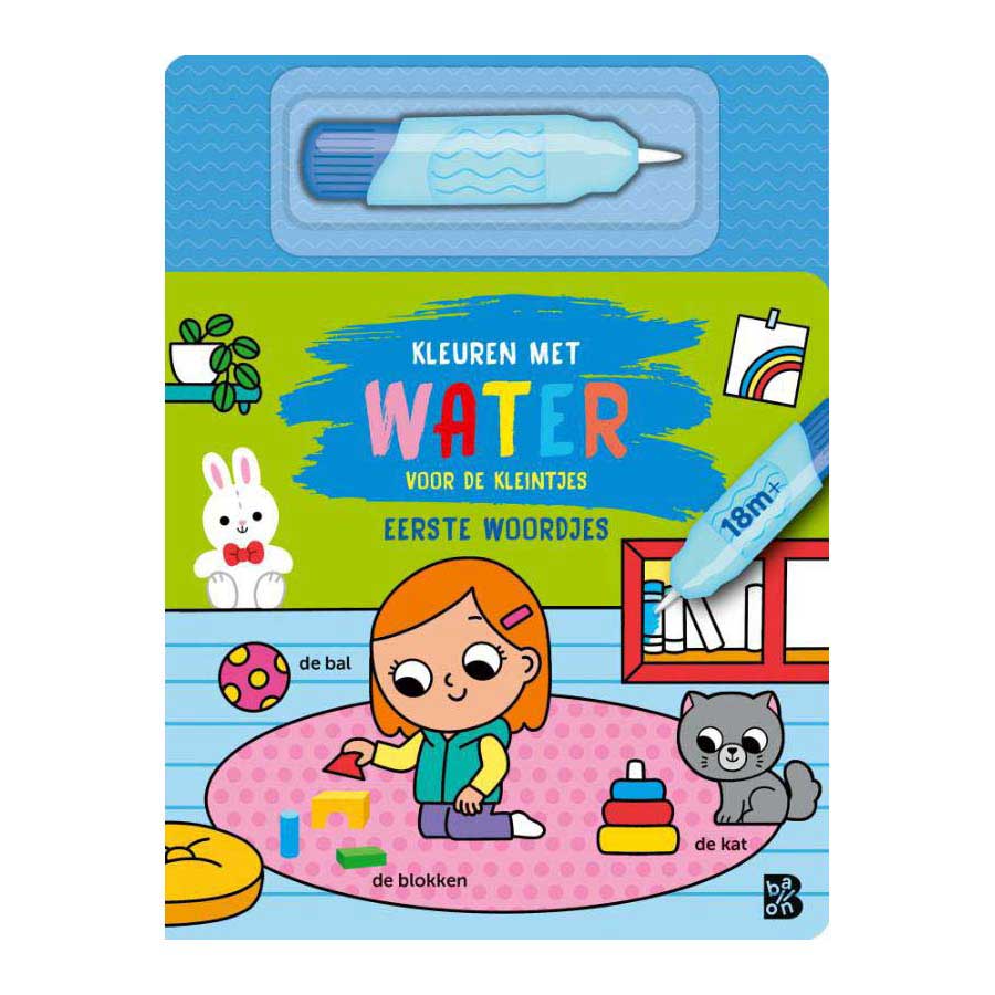 Kleuren met Water Voor de Kleintjes Eerste Woordjes 18m+