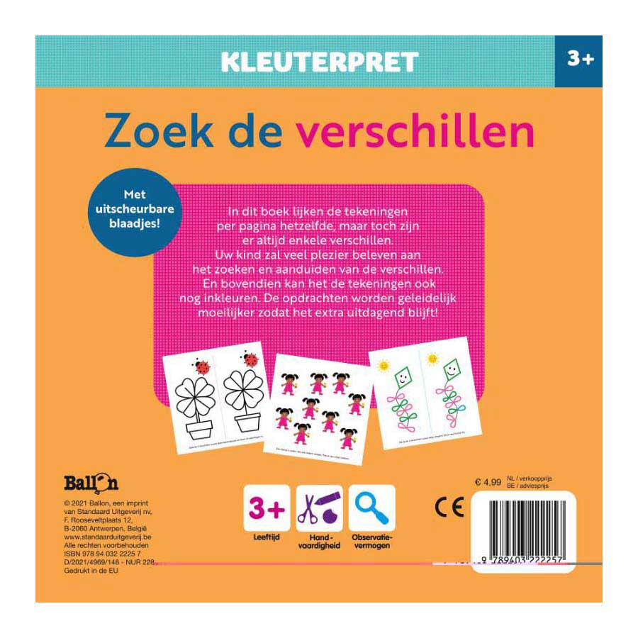 Kleuterpret Zoek de Verschillen 3+