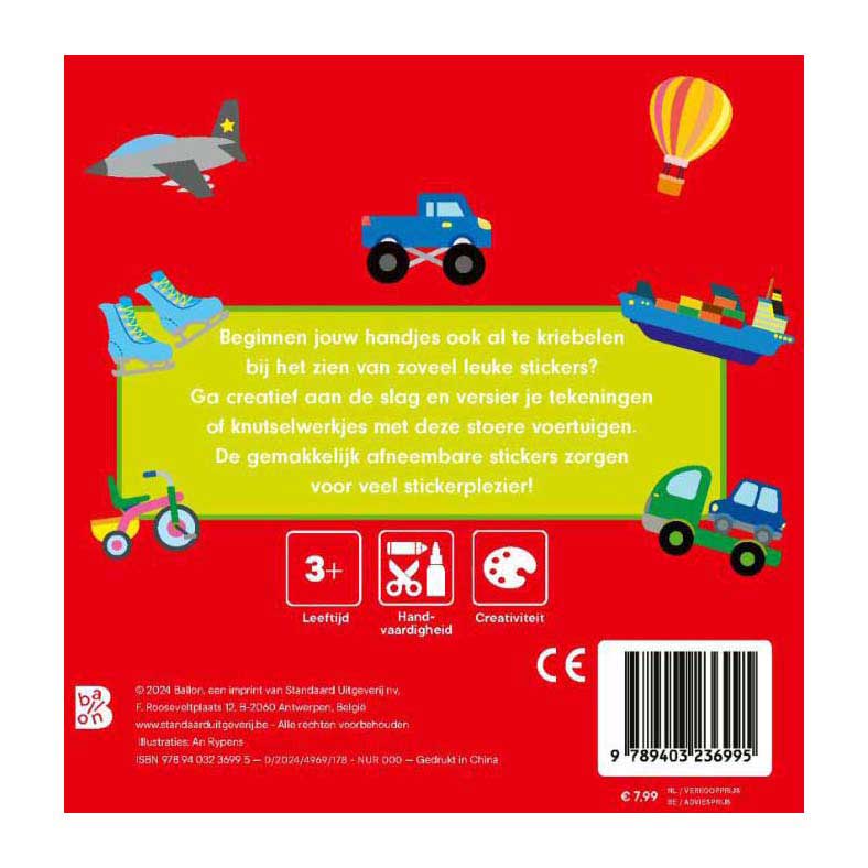 Stickerboek Sticker Fun -Voertuigen 200 stickers 3-4 jaar