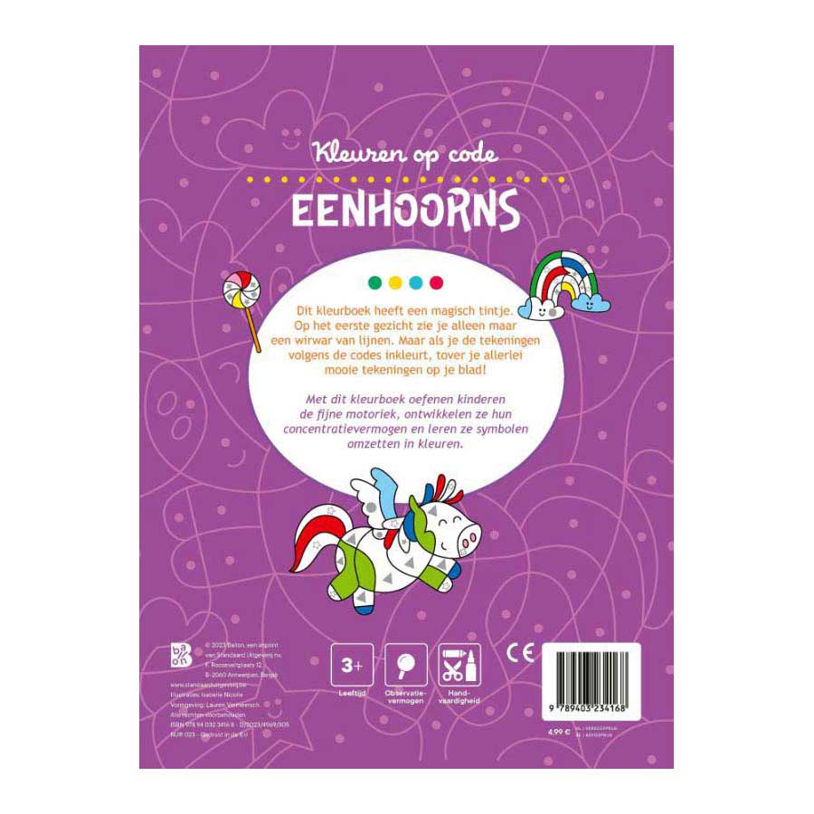Kleuren op Code - Eenhoorns 3+