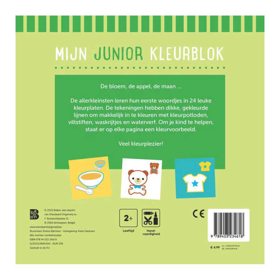 Mijn Junior Kleurblok - Mijn Eerste Woordjes 2+