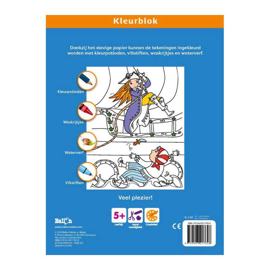 Kleurblok Piraten 5+