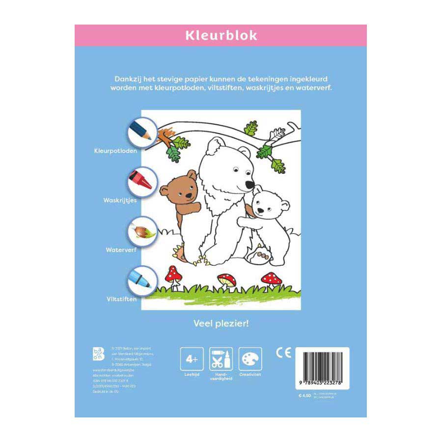 Kleurblok Babydieren 4+
