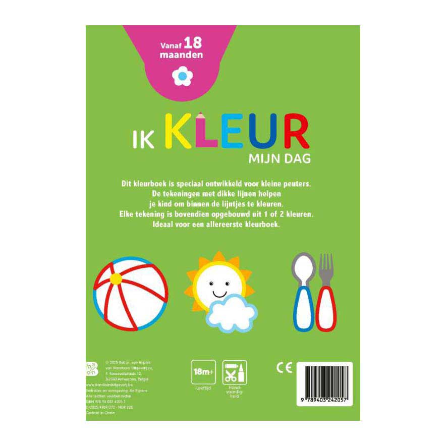 Mijn Allereerste Kleurboek - Ik kleur Mijn Dag 18m+