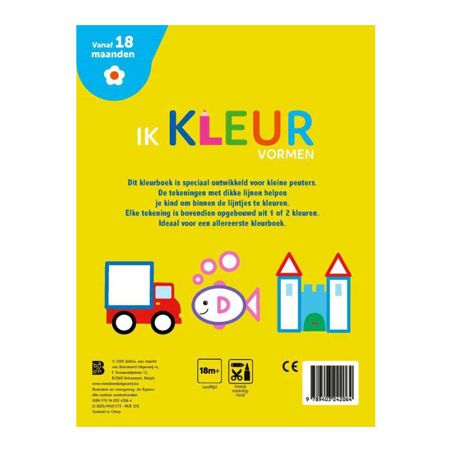 Mijn Allereerste Kleurboek - Ik kleur Vormen 18m+