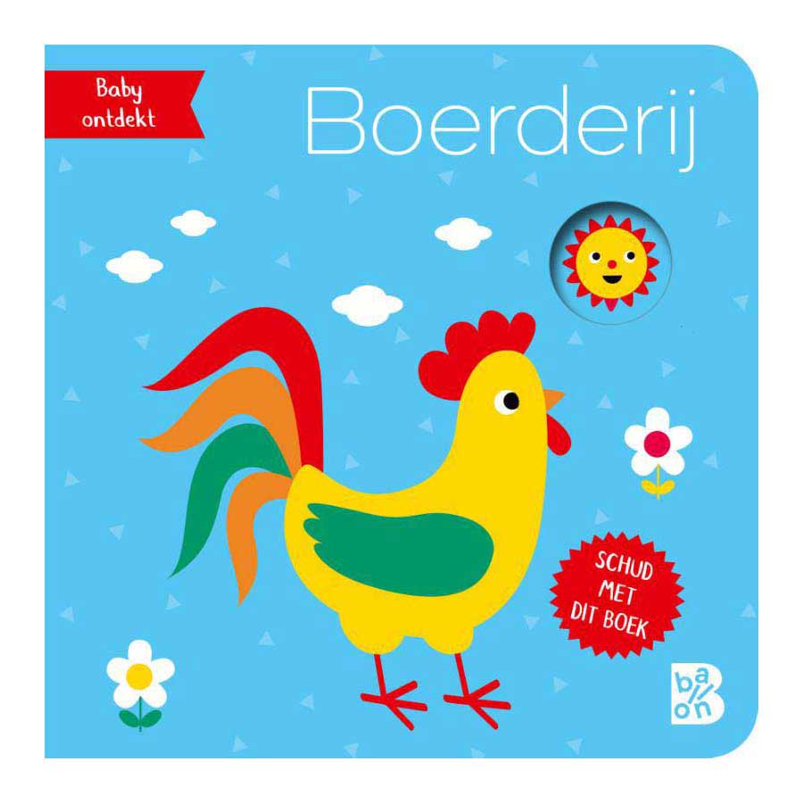 Mini Schudboekje Met Rammelaar - Boerderij
