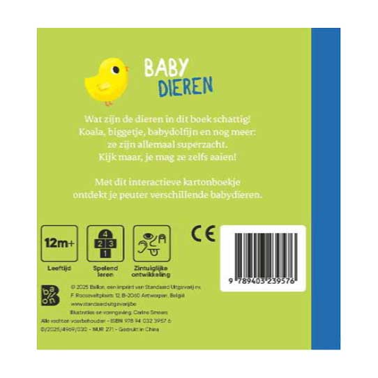 Mijn Eerste Voelboekje - Babydieren 12m+