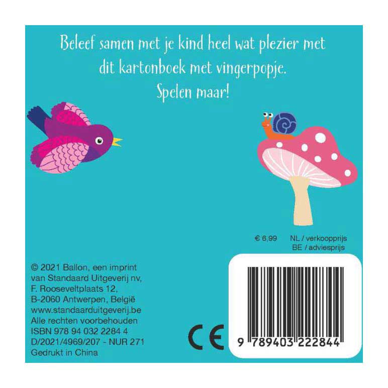 Kartonboek met Vingerpopje - Katje en het Bolletje Wol
