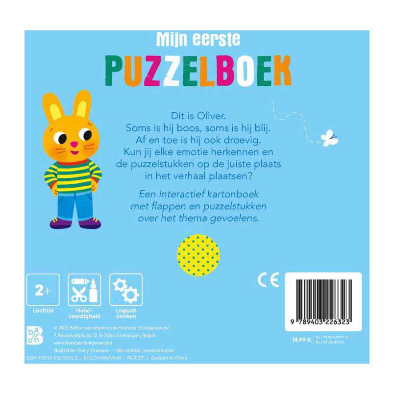 Mijn Eerste Puzzelboek - Blij, Bang, Boos 6m+