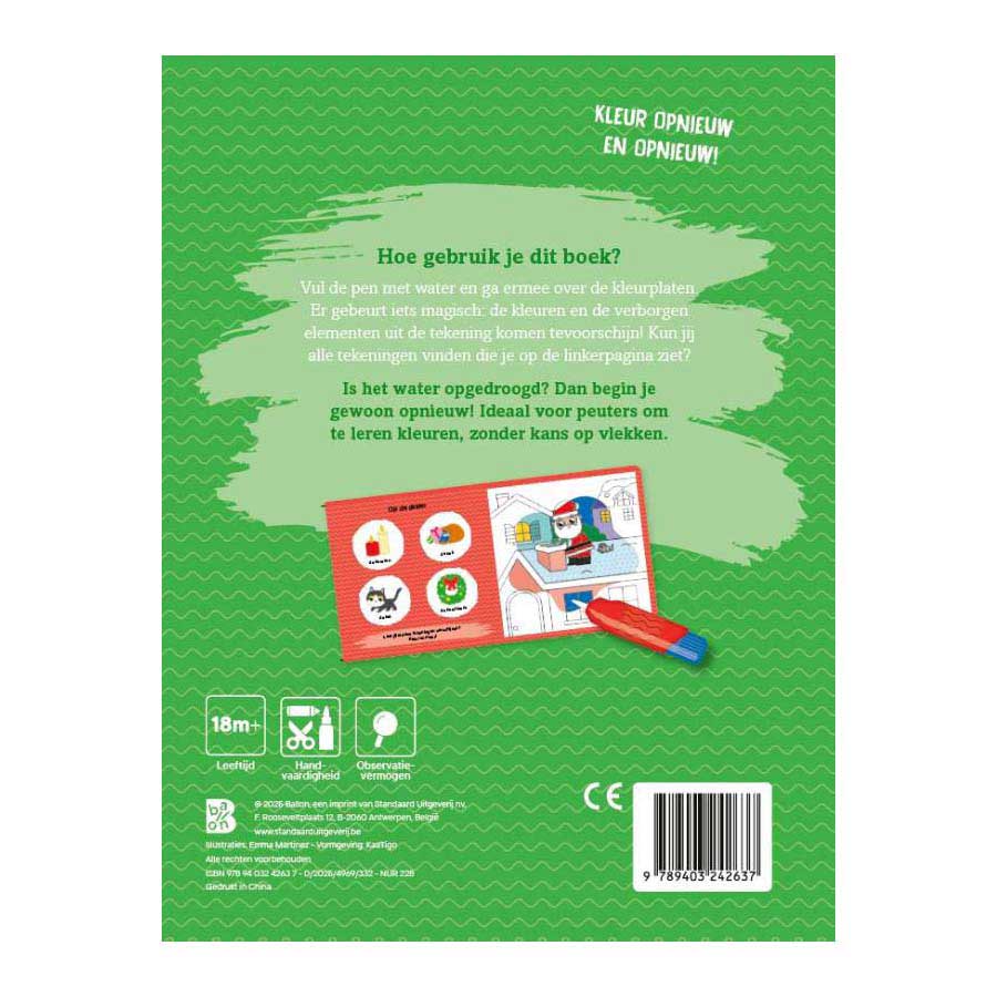Kleuren met Water Voor de Kleintjes - Kerstmis 18m+