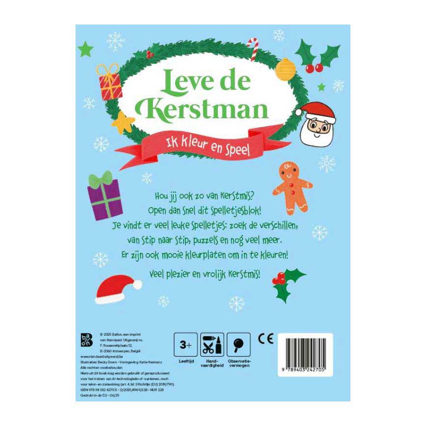 Leve de Kerstman - Ik Kleur en Speel 3+