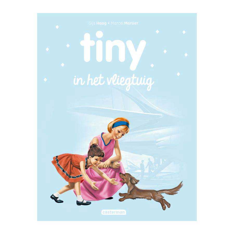 Tiny in het vliegtuig