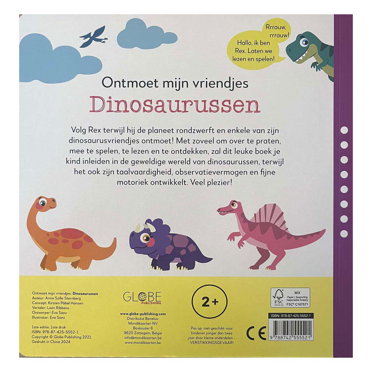 Kartonboek Ontmoet mijn Vriendjes Dino's