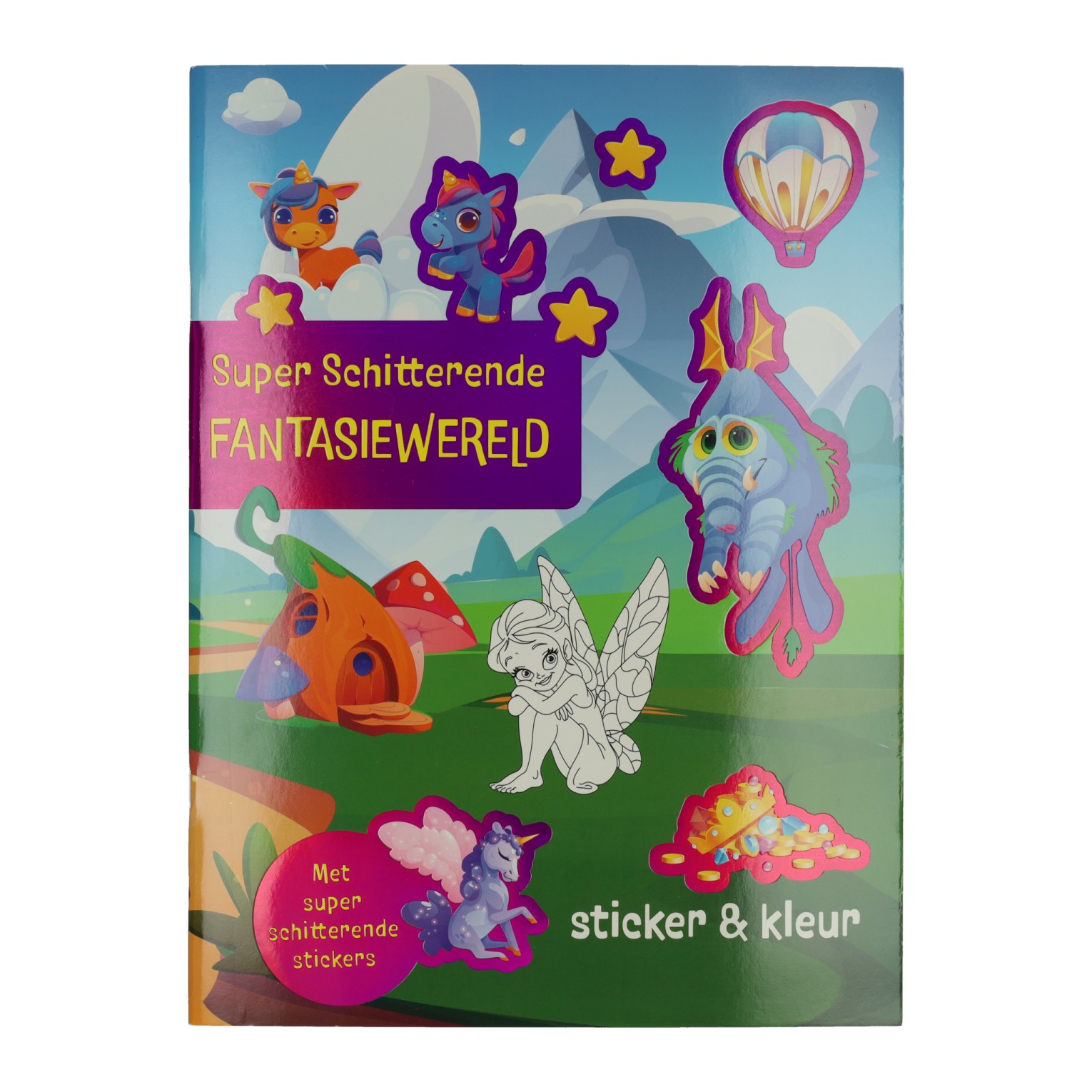 Kleur- en Stickerboek Fantasy