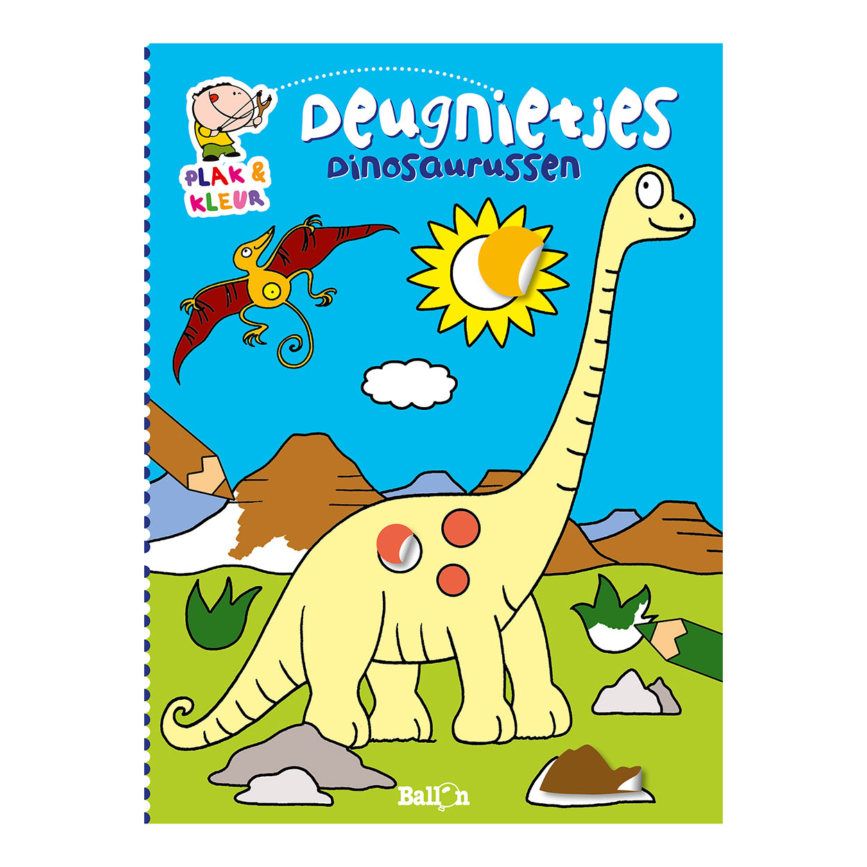 Deugnietjes Plak en Kleur - Dinosaurussen