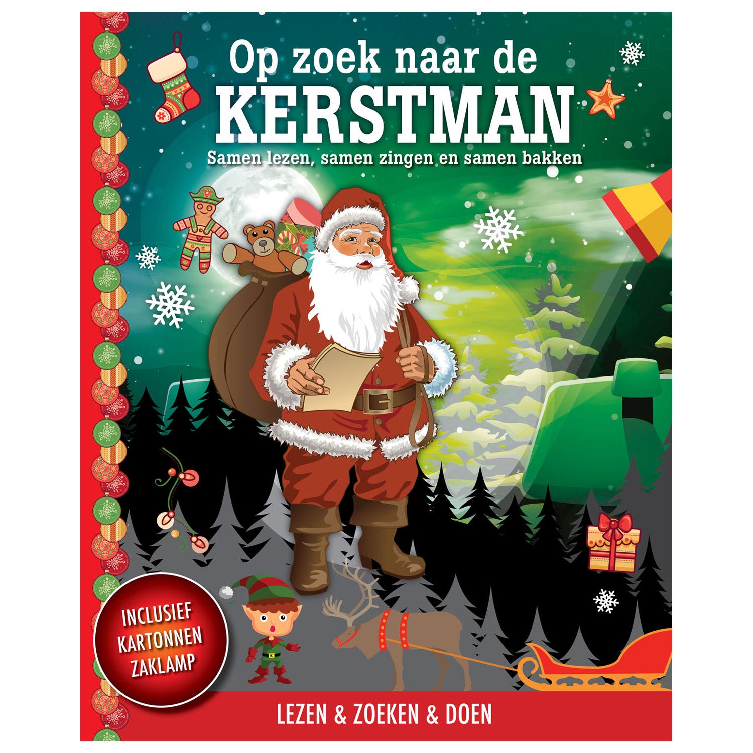 Op zoek naar de Kerstman + kartonnen zaklamp