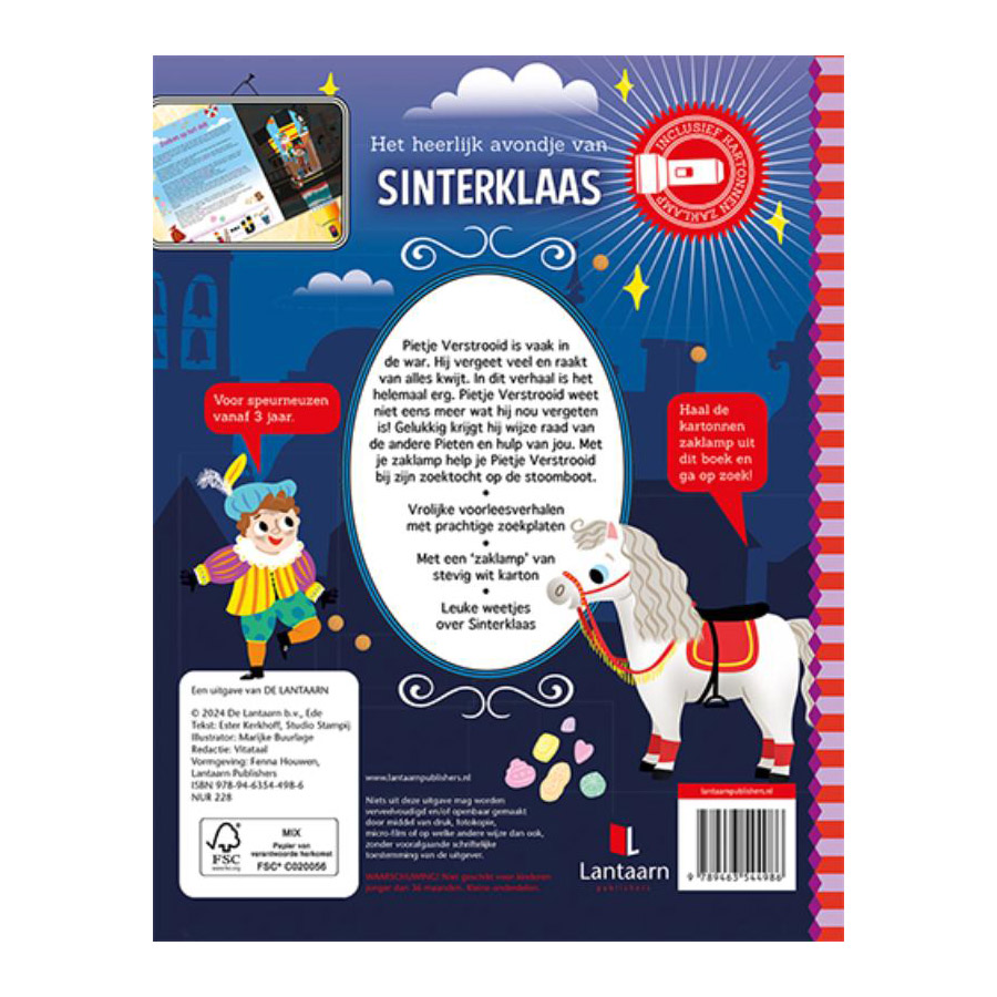 Het heerlijk avondje van Sinterklaas + kartonnen zaklamp