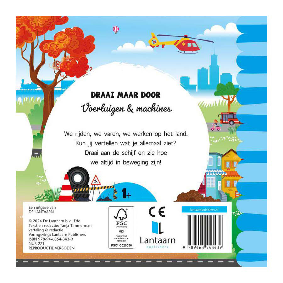 Draai Maar Door - Voertuigen & Machines Kartonboek