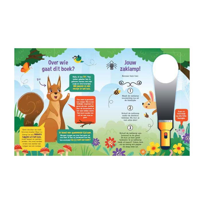 Speuren In het Bos Zoekboek met Kartonnen Zaklamp Speuren In het Bos Zoekboek met Kartonnen Zaklamp