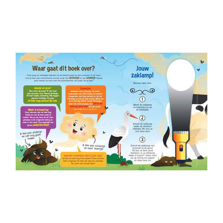 Speuren Naar Drolletjes En Scheetjes Zoekboek met Kartonnen Zaklamp