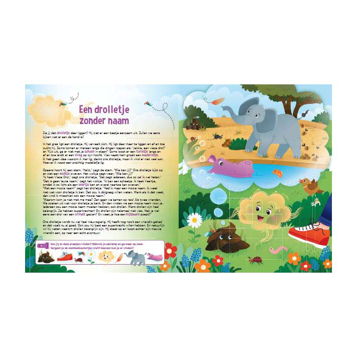Speuren Naar Drolletjes En Scheetjes Zoekboek met Kartonnen Zaklamp