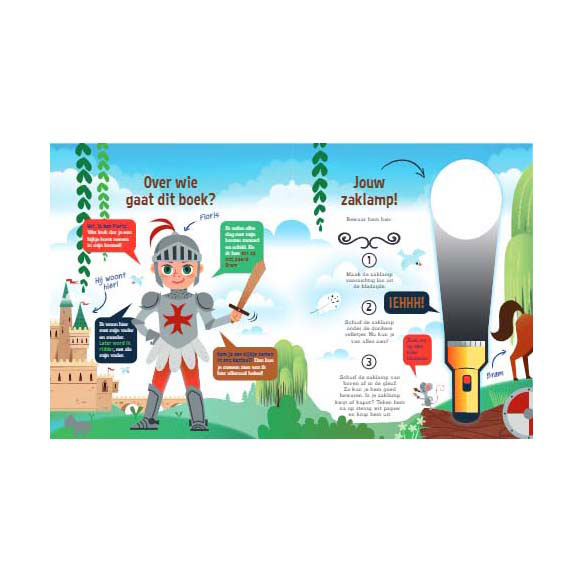 Speuren Naar Ridders & Kastelen Zoekboek met Kartonnen Zaklamp