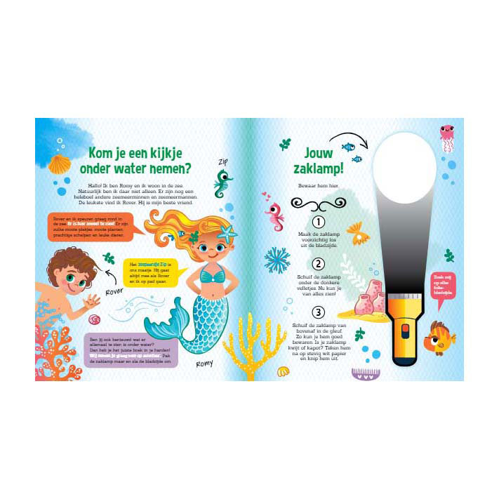 Speuren Naar Zeemeerminnen Zoekboek met Kartonnen Zaklamp