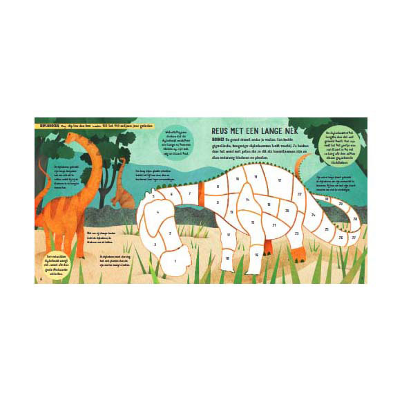 Stickers Plakken Op Nummer - Dino's