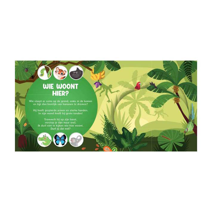 Wie Woont Hier? In de Jungle Flapjesboek Wie Woont Hier? In de Jungle Flapjesboek