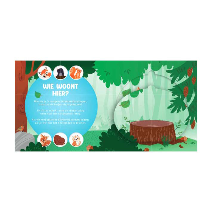 Wie Woont Hier? In het Bos Flapjesboek Wie Woont Hier? In het Bos Flapjesboek
