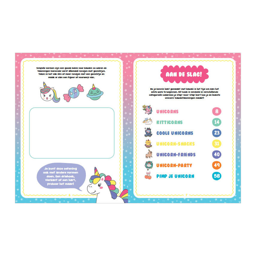 Kawaii Tekenen - Unicorns & Friends
