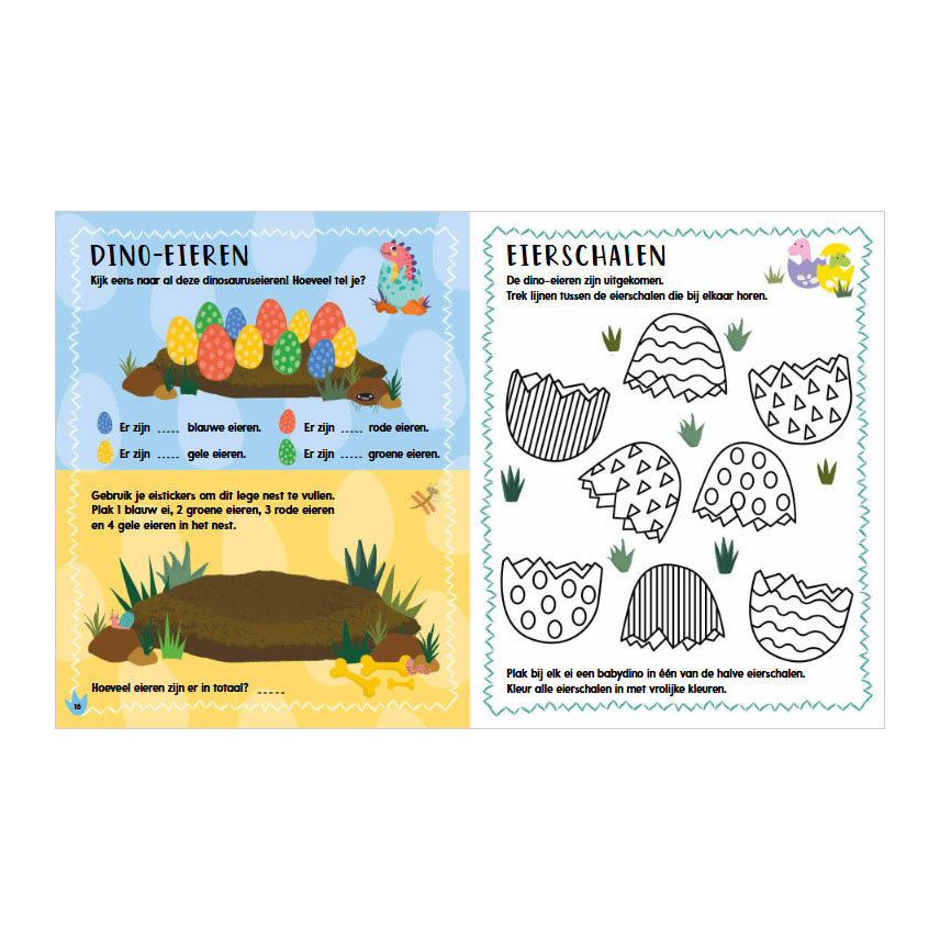 Doeboek Dino's - 1000 Stickers