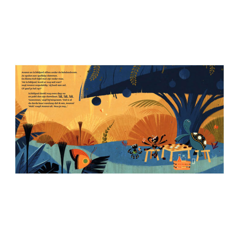 Anansi, die Spinne, und der Kampf gegen die Schildkröte