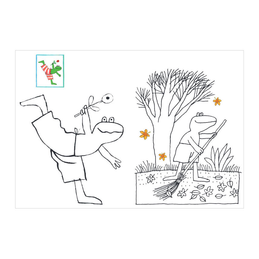 Colorie avec la grenouille