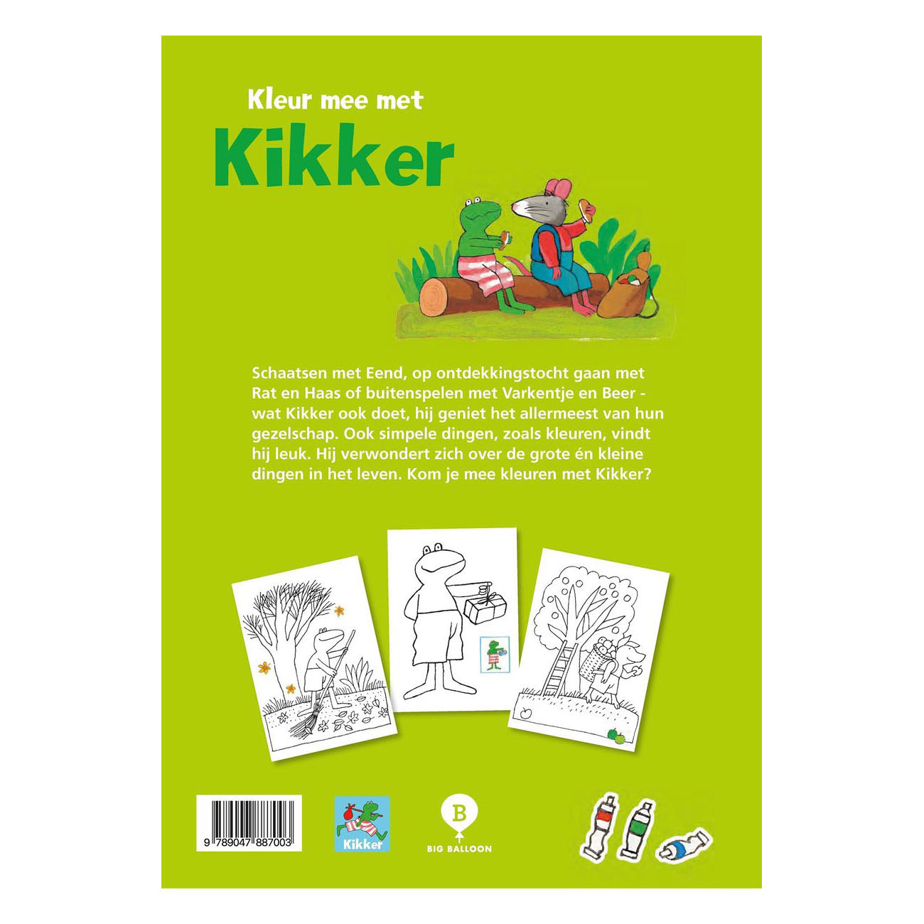 Colorie avec la grenouille