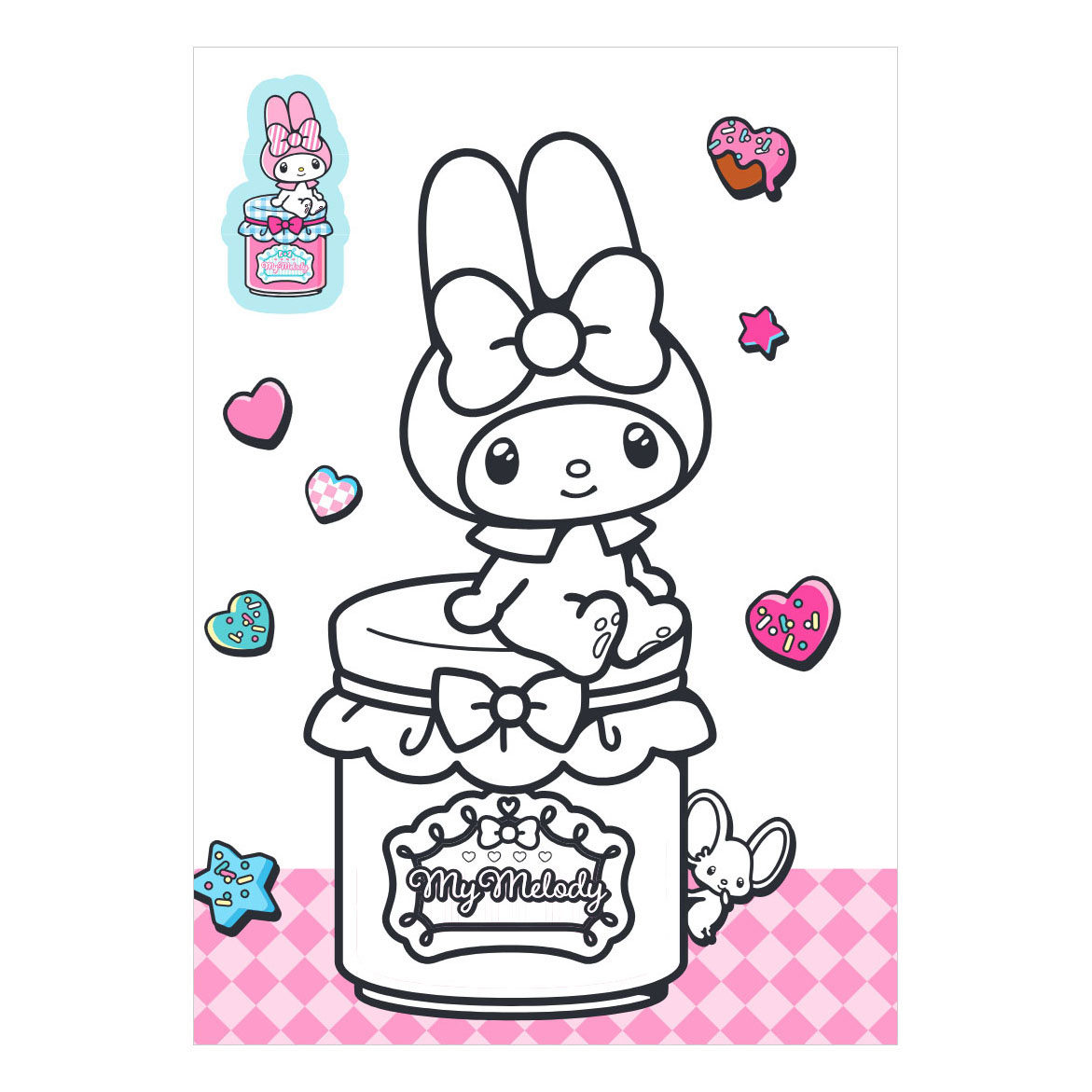 Coloriage avec Kuromi, Pompompurin, My Melody