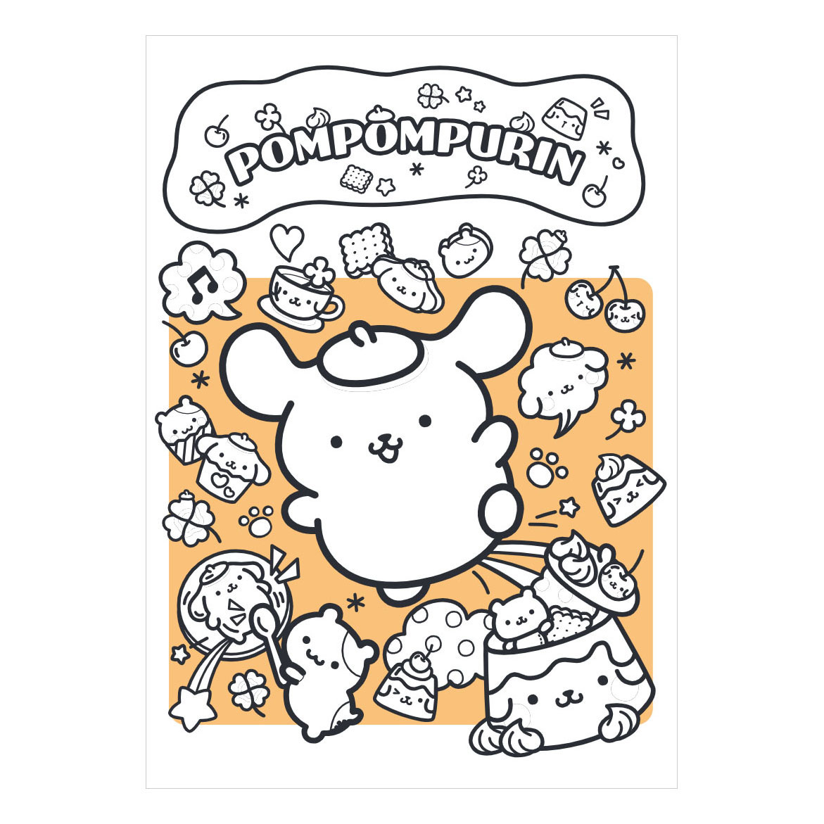 Coloriage avec Kuromi, Pompompurin, My Melody