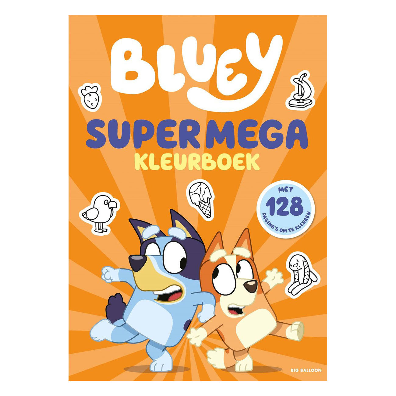 Livre de coloriage Bluey Super méga