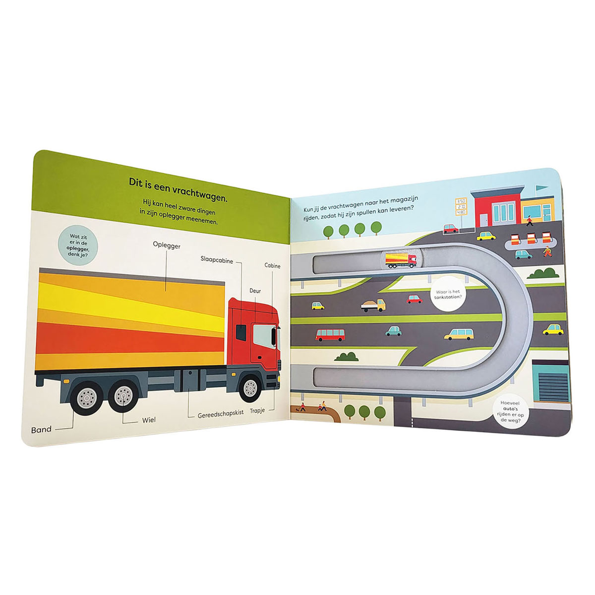 Een Rondje met de Vrachtwagen - Kartonboekje