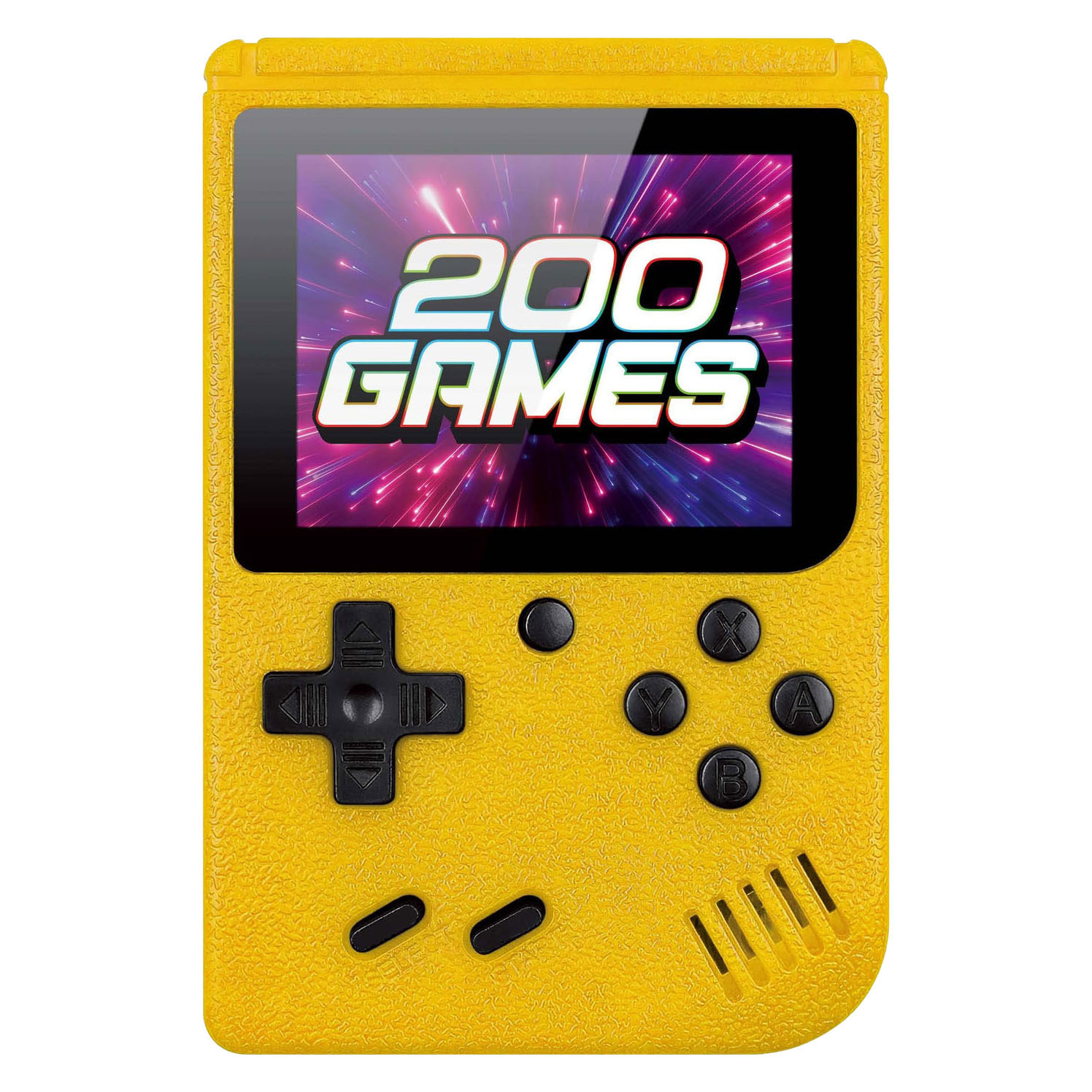 GAMEBOX - Draagbare Spel Console met 200 Spellen - Geel