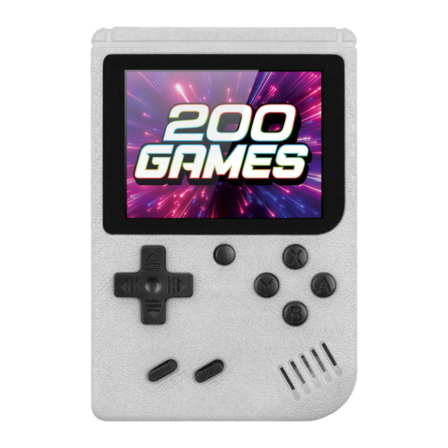 GAMEBOX - Draagbare Spel Console met 200 Spellen - Wit