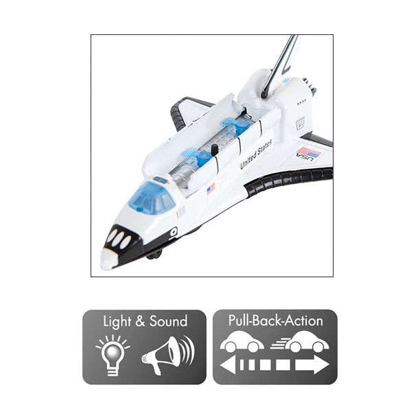Spaces Xplorers Space Shuttle aus Druckguss mit Licht und Ton
