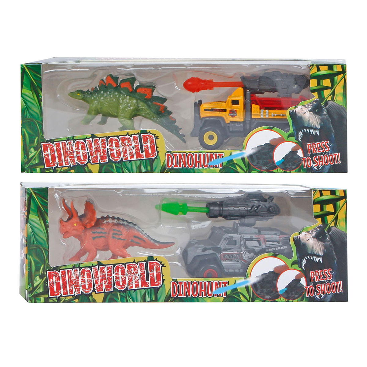 Véhicule Dinoworld avec fonction de tir et dinosaure