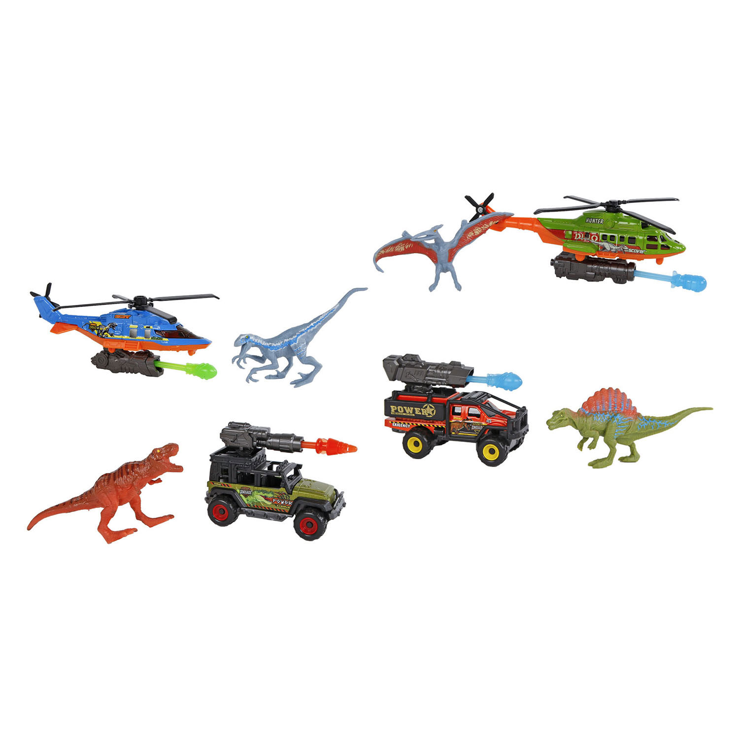 Dinoworld Fahrzeug mit Schießfunktion und Dinosaurier